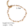 Dettaglio del bracciale con perle dorate da 2,9mm e perle bianche con chiusura - LA07-Bracciale in perline di riso-Oro