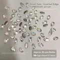 Flat back oval zircon nail crystals 2x3mm for manicure art approx 50 pieces per bottle - 2x3mm Oval Flatback Zircon