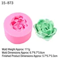 Succulent flower silicone mold for fondant and DIY crafts, size 6.7x6.7x3.6cm - Pink 15-873