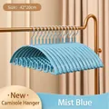 Blue wave-shaped non-slip strap hanger for lingerie and dresses, size 42x20cm - Misty Cyan
