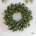 Artificial 60cm pine wreath with natural pinecones for Christmas home decoration - Style C (60cm Wreath) / 60cm/0.9kg