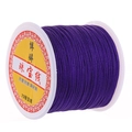 Purple No. 72 jade cord on a white spool for DIY jewelry making and weaving - Dark Purple