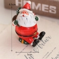 Resin Santa Claus figurine ornament in red coat with gift bag and 6.5cm height - Santa with Sack