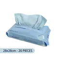 Light blue microfiber waffle cleaning cloths, 28x28cm size, 20 pieces per box - 20 Sheets (28*28cm) / Enlarged Bag Blue