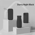 Portable starry black 5-fold sun umbrella with protective case and smartphone size reference - Starry Black + Capsule Box
