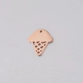 Detalle de colgante de helado oro rosa con diseño calado para creación de joyería DIY - 13.7*15mm / Oro rosa