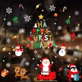 Christmas tree wall sticker with Santa and reindeer for window glass decoration - Letter Collage Christmas Tree Shape Style (SR-5)