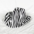 Cappello da cowboy occidentale con motivo zebrato bianco e nero e tesa larga arrotolata - M (56-58cm) / Zebra Print