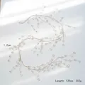 120cm gold wire garland with acrylic crystal beads for Christmas tree decoration - Gold