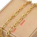 Chaîne à trombones rectangulaires dorée 7x10mm en acier inoxydable pour bijoux DIY - Style Trombone 10x7mm / Doré