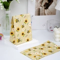 Mini gift bag with cute bee and sunflower pattern for treats and party favors - Bee