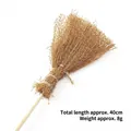 Handmade 40cm decorative Halloween witch broom with natural twigs and wood handle - Broom No. 11