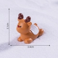 Miniature resin reindeer figurine for Christmas DIY micro landscape decor, 3.4cm long - Elk