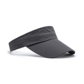Dark grey breathable sun visor hat with moisture-wicking mesh for outdoor sports - Adjustable / Dark Gray (25H229)