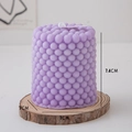 Purple bubble pillar candle geometric soy wax aromatherapy candle 7.4x7cm size - Short Bubble Pillar (Lavender) / Purple
