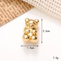 Gold metal bear shoe charm charm for clogs, sizing 2.5cm by 1.5cm and weighing 7.5g - C260 Gold Bear
