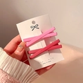 Pink and deep red matte hair clips for girls, set of 4 Y2K style aesthetic BB clips - 2 Pcs/Set / X-Shaped Pink 2-Pack
