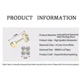 S925 silver four-leaf clover moissanite earrings in gold finish with D-color stones - Four-leaf Clover Studs (Gold)