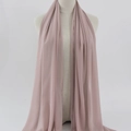 Premium dusty pink chiffon hijab scarf with lightweight texture for women - 70