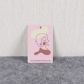 Pink jewelry display card featuring minimalist abstract female face line art design - 6*9cm【EA-ZK170】Earring Card