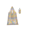 Foldable polyester shopping bag with yellow pineapple print and matching storage pouch - 16kg / 38*58cm / Pink Pineapple (XC-12)