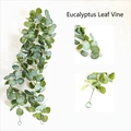 Artificial eucalyptus vine with frosted grey-green leaves and a hanging loop - Eucalyptus Leaf Vine