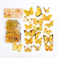 Golden butterfly pet stickers set for scrapbooking 40 pcs butterfly nature series - Gold Butterfly
