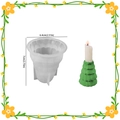 Moule en silicone sapin de Noël de 7cm pour bougies DIY et projets résine - Bougeoir Arbre de Noël Style 001 / Blanc Translucide