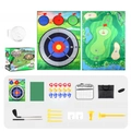 Juego de golf para niños con dos tapetes y veinte pelotas adhesivas de colores - 1.2x1.78m Manta de juego Doble cara 5MM