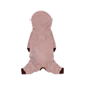 Pink waterproof pet raincoat with reflective safety stripes and four-leg coverage - S / Top And Bottom / Pink