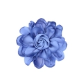Detailed blue satin rose with multi-layered petals for DIY neck jewelry and hair clips - Haze Blue