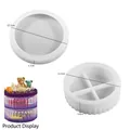 Silicone mold set for striped storage jar with lid and cross divider for DIY resin craft - Stripe Pattern Storage Box (Smooth Lid + Body)