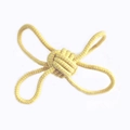 Yellow and white braided cotton rope ball pet toy for large dogs interactive chewing - Four-Ear Ball / Yellow White Polka Dot