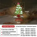 Size chart showing five dimensions for Christmas tree window stickers from S to XXL sizes - Snow-covered Christmas Tree (P-SD392) / S (30x50cm)