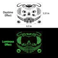 Luminous Halloween mouth tattoo stickers with glowing spider and bat patterns - Stitched Mouth (HY-005)