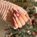 JP1917-Red Nude Knit Heart Bow
