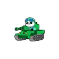 Spilla panda carino che guida un carro armato militare verde distintivo smaltato cartone - Panda Guida un Carro Armato