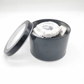 White rugged unicorn sports watch showcased in a sleek black metal storage tin - Round Iron Box