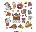 DIY 5D diamond painting sticker set with 23 unicorn and rainbow cartoon themed designs - 23Pcs Unicorn Series