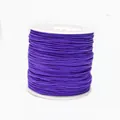 0.8mm dark purple braided nylon cord roll for jewelry making on white spool - Color 676 Violet