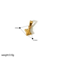 Puffy golden 18k stainless steel bubble letter X pendant charm for DIY jewelry - Gold Letter X (TP001-X)