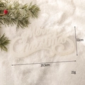 White glitter Merry Christmas letter hanging ornament for festive tree decoration - White Merry Christmas Sign