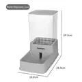 Distributeur d'eau automatique gris pour animaux avec réservoir transparent - Abreuvoir 3,5L / Gris
