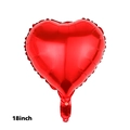 Single 18-inch metallic red heart-shaped foil balloon for festive celebrations and events - Heart Red