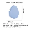 Irregular wave edge silicone coaster mold style 514A for DIY resin art casting - Mirror Coaster Mold 514A