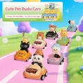 Figurines de boîte aveugle mini voiture panda et animaux pour décoration de bureau - Ensemble Complet / Série Voiture Dudu Animaux Mignons