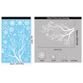 Winter Christmas tree and snowflake static cling window stickers 20x30cm sheet - BQ451 Style
