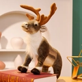 Realistic brown plush reindeer decoration standing on a book for Christmas home decor - Ordinary Standing Small / 35 cm