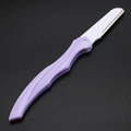 Foldable purple eyebrow razor with safety comb and precision blade for facial grooming - Purple Foldable Eyebrow Razor