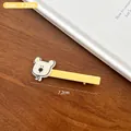Barrette à cheveux ourson jaune style japonais pour filles, pince latérale de 7,2 cm - Pince à Cheveux Ours Blanc Mignon